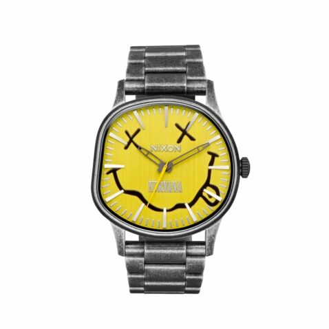 Nixon x Nirvana Sentry Wobble Watch Yellow Nirvana Smiley Face