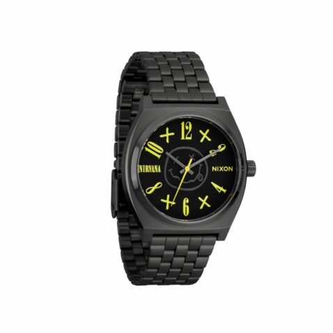 Nixon x Nirvana Time Teller Watch Black Nirvana Smiley Face