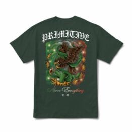 Primitive Por Vida Heavyweight Short Sleeve T-Shirt Forest Green