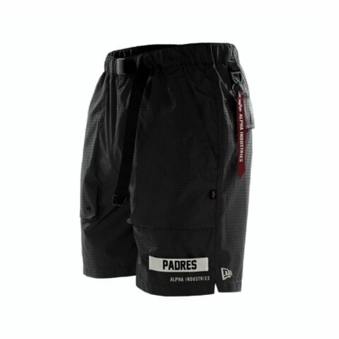 New Era x Alpha Industries San Diego Padres Shorts Black - Image 2