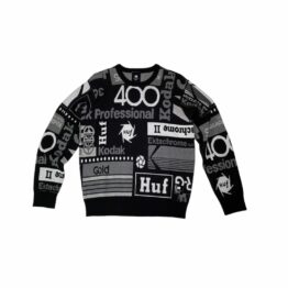 HUF x Kodak Dark Room Jacquard Knit Sweater Black