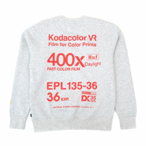 HUF x Kodak Golden Hour Crewneck Sweatshirt Ash - Image 2