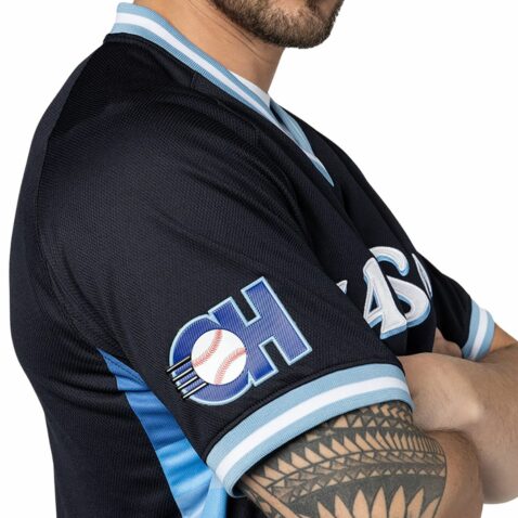 New Era Charros De Jalisco Official 2025 On Field Away Jersey Black Blue - Image 2