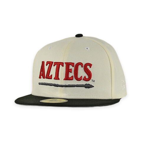 New Era 59Fifty San Diego State University Aztecs Final Four Fitted Hat Chrome White Red Black