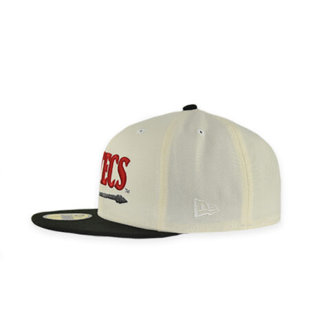 New Era 59Fifty San Diego State University Aztecs Final Four Fitted Hat Chrome White Red Black - Image 4