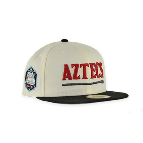 New Era 59Fifty San Diego State University Aztecs Final Four Fitted Hat Chrome White Red Black - Image 3