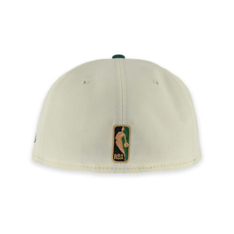 New Era 59Fifty Golden State Warriors Camp Fitted Hat Chrome White Green - Image 5