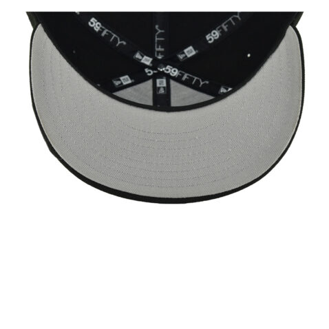 New Era 59Fifty Los Angeles Dodgers Upside Down Logo Fitted Hat Black White - Image 7