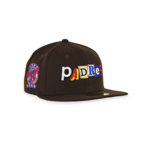 New Era 59Fifty San Diego Padres Ransom Note Fitted Hat Burnt Wood Brown Multicolor - Image 3