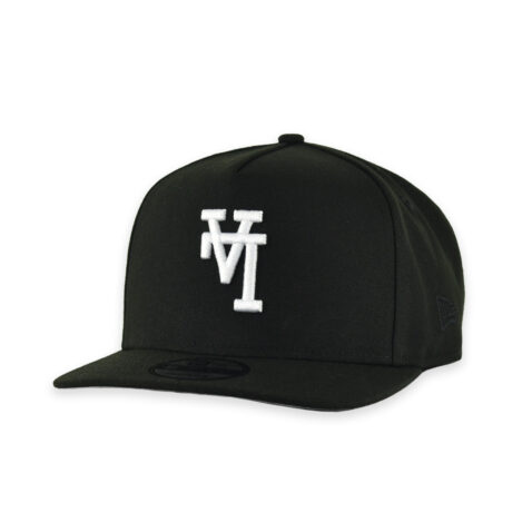 New Era 9Fifty Los Angeles Dodgers Upside Down Logo A-Frame Snapback Hat Black White