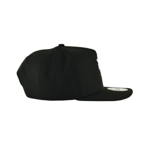 New Era 9Fifty Los Angeles Dodgers Upside Down Logo A-Frame Snapback Hat Black White - Image 6