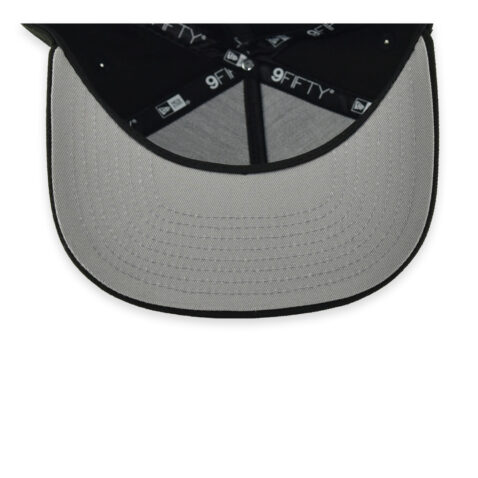 New Era 9Fifty Los Angeles Dodgers Upside Down Logo A-Frame Snapback Hat Black White - Image 7