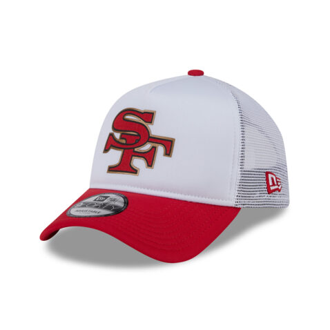 New Era 9Forty San Francisco 49ers City Originals Mesh Trucker A-Frame Snapback Hat White Red