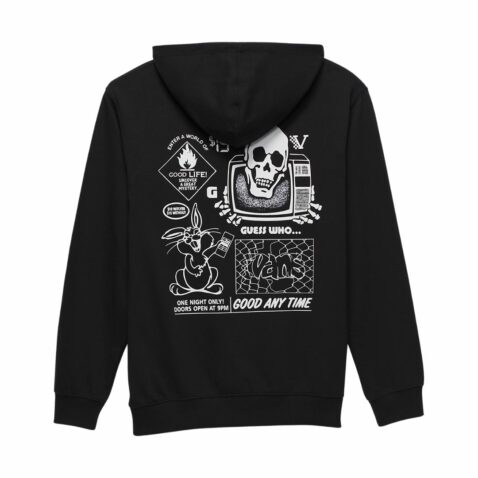 Vans Crazy Eddy 66 Loose Pullover Hoodie Sweatshirt Hooded Black - Image 2