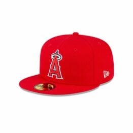 New Era 59Fifty Los Angeles Angels of Anaheim Game Authentic Collection On Field Fitted Hat Red
