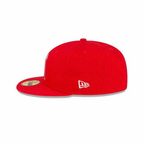 New Era 59Fifty Los Angeles Angels of Anaheim Game Authentic Collection On Field Fitted Hat Red - Image 4