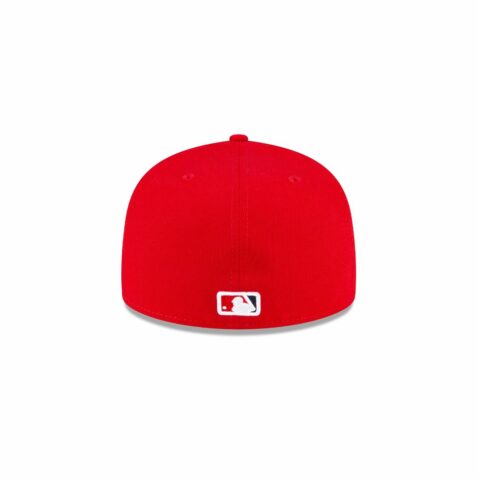 New Era 59Fifty Los Angeles Angels of Anaheim Game Authentic Collection On Field Fitted Hat Red - Image 5
