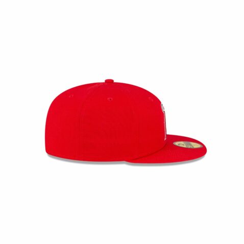New Era 59Fifty Los Angeles Angels of Anaheim Game Authentic Collection On Field Fitted Hat Red - Image 6