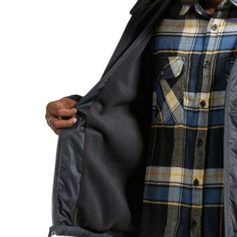 Brixton Claxton Parsons Arctic Fleece Lined Jacket Black - Image 3