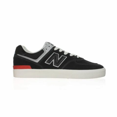 New Balance Numeric 574 Wide Sole Shoe Black White - Image 3