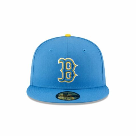 New Era 59Fifty Boston Red Sox Alternate 2 Authentic Collection On Field Fitted Hat Light Blue Gold - Image 2
