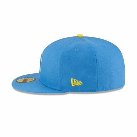 New Era 59Fifty Boston Red Sox Alternate 2 Authentic Collection On Field Fitted Hat Light Blue Gold - Image 4
