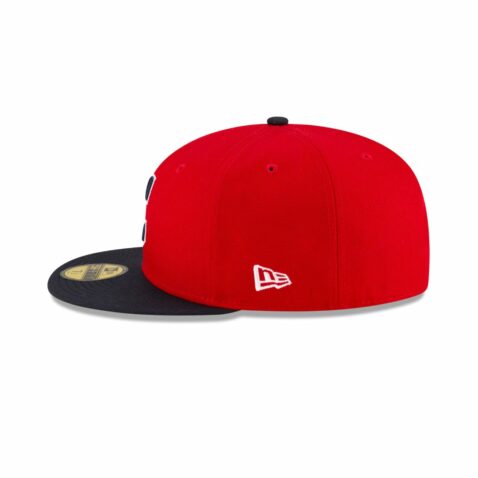New Era 59Fifty Cleveland Guardians Authentic Collection On Field Home Game Fitted Hat Red Dark Navy - Image 4