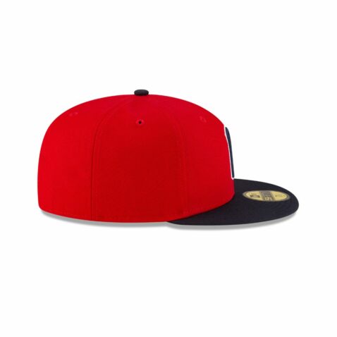 New Era 59Fifty Cleveland Guardians Authentic Collection On Field Home Game Fitted Hat Red Dark Navy - Image 6