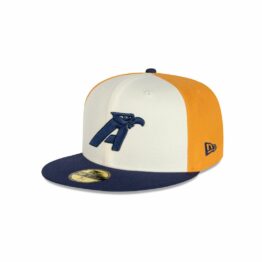 New Era 59Fifty Club America LMX Retro 3T Fitted Hat Chrome White Blue Gold