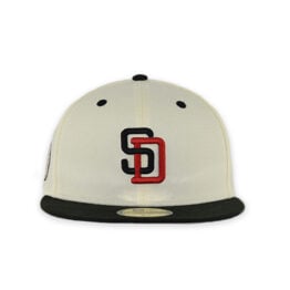 New Era 59Fifty San Diego Padres Aztec Fitted Hat Chrome White Black Red