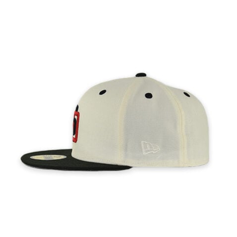 New Era 59Fifty San Diego Padres Aztec Fitted Hat Chrome White Black Red - Image 4