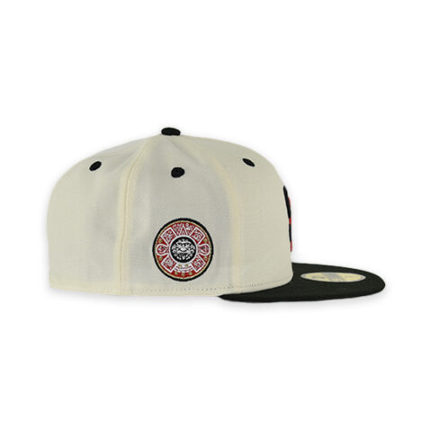 New Era 59Fifty San Diego Padres Aztec Fitted Hat Chrome White Black Red - Image 6