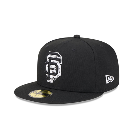 New Era 59Fifty San Francisco Giants Hi Vis Fitted Hat Black White