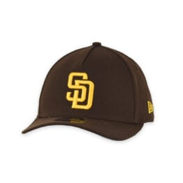 New Era 9Forty M-Crown San Diego Padres Game A-Frame Snapback Hat Burnt Wood Brown Gold