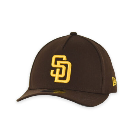 New Era 9Forty M-Crown San Diego Padres Game A-Frame Snapback Hat Burnt Wood Brown Gold