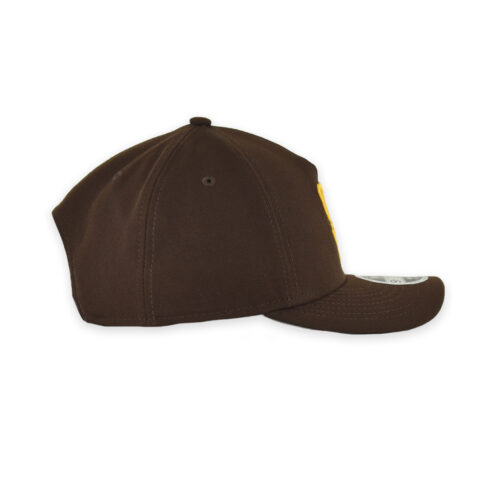 New Era 9Forty M-Crown San Diego Padres Game A-Frame Snapback Hat Burnt Wood Brown Gold - Image 6