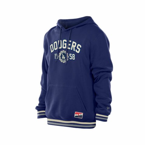 New Era Los Angeles Dodgers Established Pullover Hoodie Dark Royal Blue - Image 3