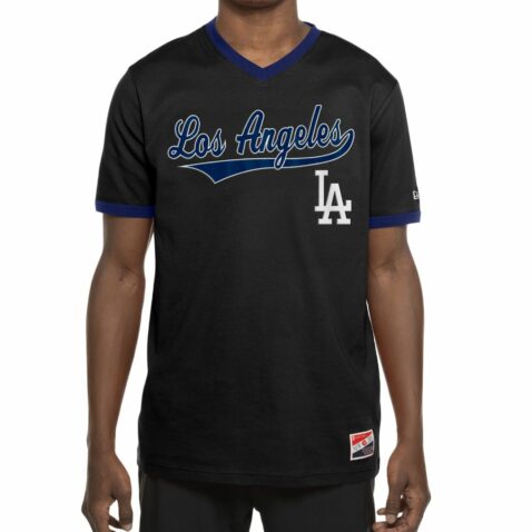 New Era Los Angeles Dodgers Throwback Script Short Sleeve T-Shirt Black Royal Blue New Era Los Angeles Dodgers Throwback Script Short Sleeve T-Shirt Black Royal Blue