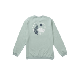 Salty Crew Stake Out Crewneck Fleece Sweater Mackerel Green