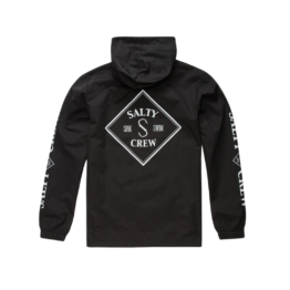 Salty Crew Tippet Snapfront Coaches Jacket Black