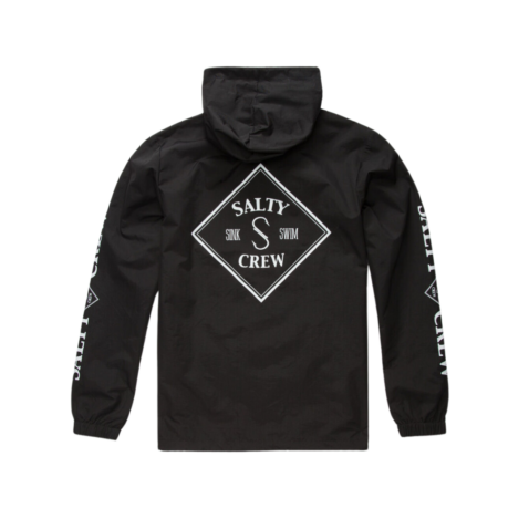 Salty Crew Tippet Snapfront Coaches Jacket Black Salty Crew Tippet Snapfront Coaches Jacket Black