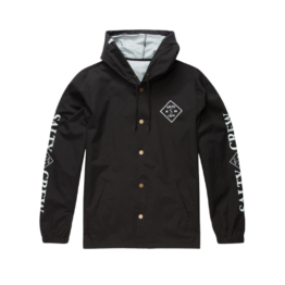 Salty Crew Tippet Snapfront Coaches Jacket Black