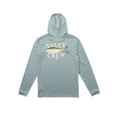 Salty Crew Yellowfin Hooded Long Sleeve Sunshirt Mackerel Green Salty Crew Yellowfin Hooded Long Sleeve Sunshirt Mackerel Green