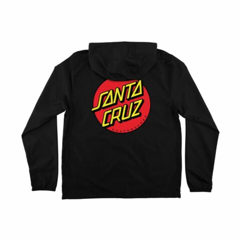 Santa Cruz Hooded Windbreaker Jacket Black - Image 2