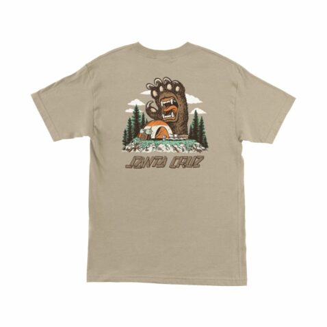 Santa Cruz Screaming Grizzly Short Sleeve Heavyweight T-Shirt Sand - Image 2