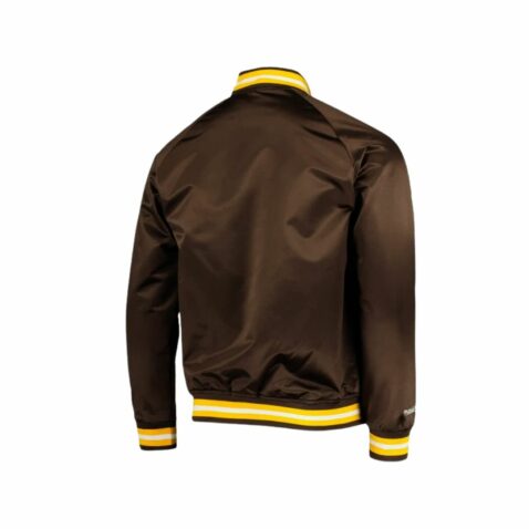 Mitchell & Ness San Diego Padres Youth Size Lightweight Satin Jacket Brown