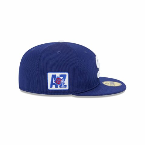 New Era 59Fifty Los Angeles Dodgers D Logo Spring Training 2025 Fitted Hat Dark Royal Blue - Image 6