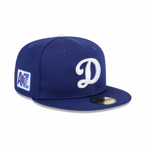 New Era 59Fifty Los Angeles Dodgers D Logo Spring Training 2025 Fitted Hat Dark Royal Blue - Image 3