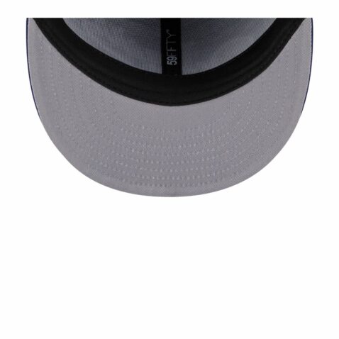 New Era 59Fifty Los Angeles Dodgers Overlap Fitted Hat Dark Royal Blue - Image 7