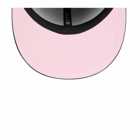 New Era 59Fifty Los Angeles Dodgers Tonal Koi Fitted Hat Black Pink - Image 7